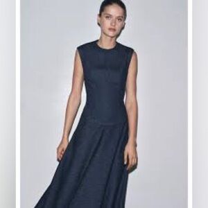 71. Zara Denim Dress + Backless*Missing Button